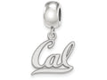 LogoArt Sterling Silver University Of California Berkeley Bead Charm Charm Small Dangle Bead Charm