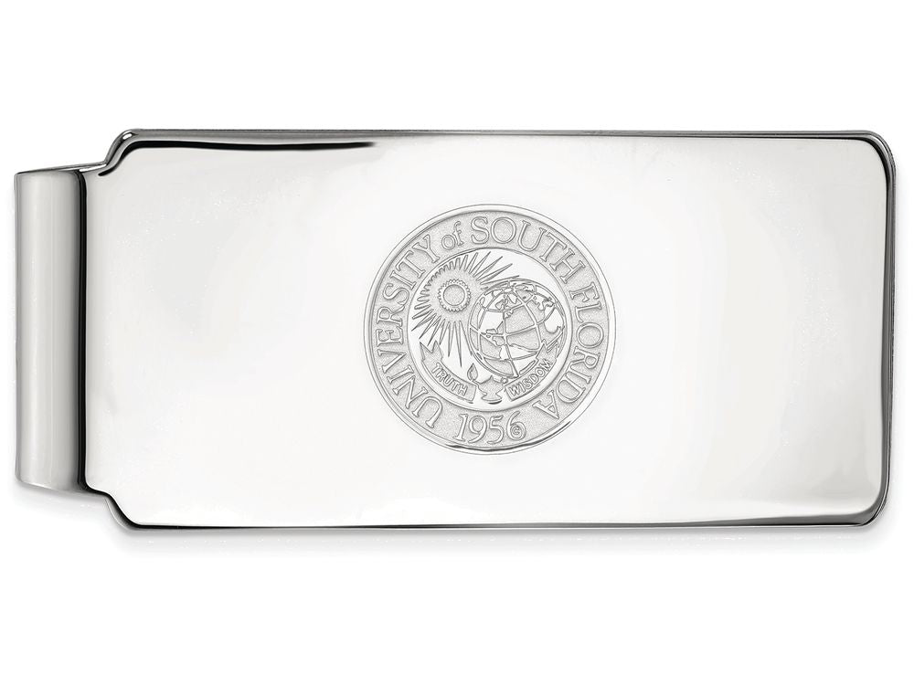 Logoart 925 Sterling Silver University Of South Florida Money Clip Crest