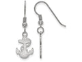 LogoArt Sterling Silver Navy Small Dangle Earrings Wire