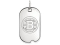 LogoArt Sterling Silver Boston Bruins Small Dog Tag Pendant Necklace