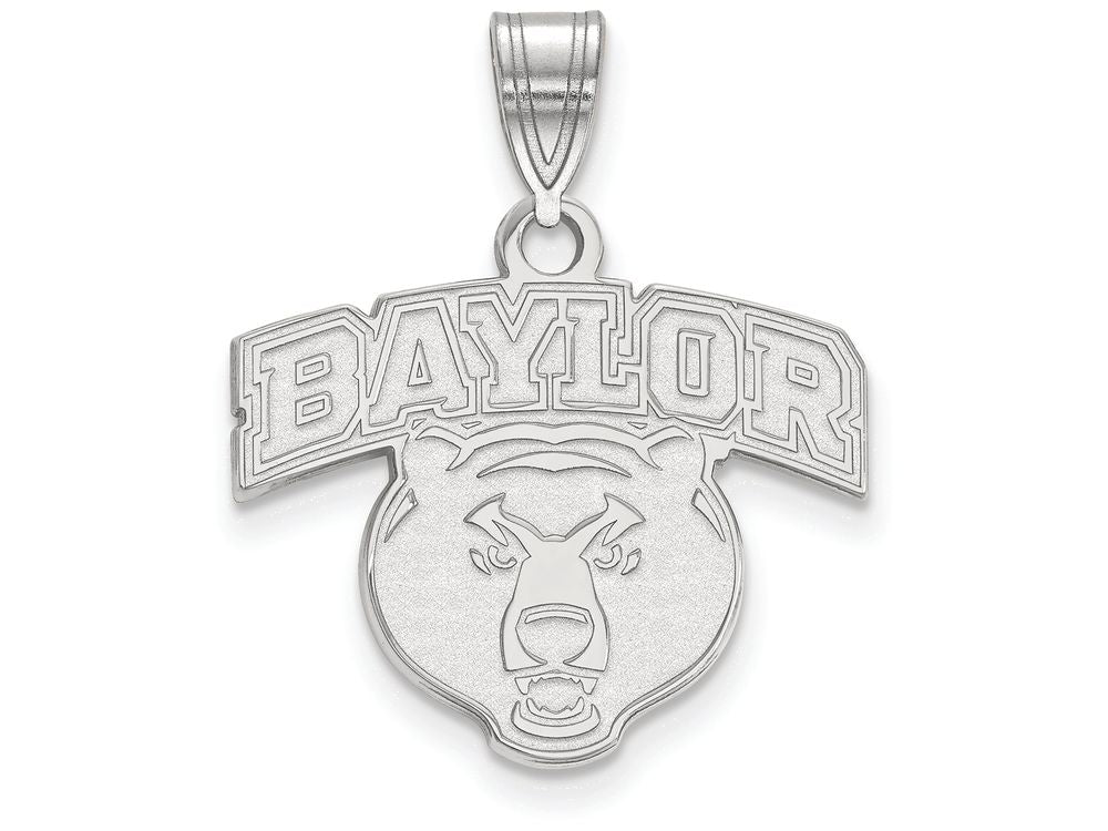 LogoArt Sterling Silver Baylor University Medium Pendant Necklace