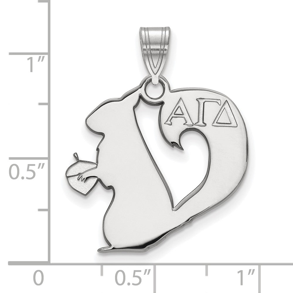 LogoArt Sterling Silver Coastal Carolina University Enamel Large Pendant Necklace