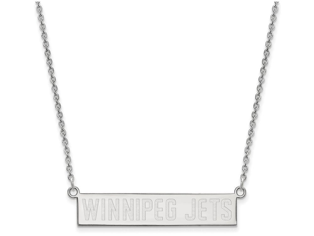 Logoart 925 Sterling Silver Winnipeg Jets Small Bar Necklace