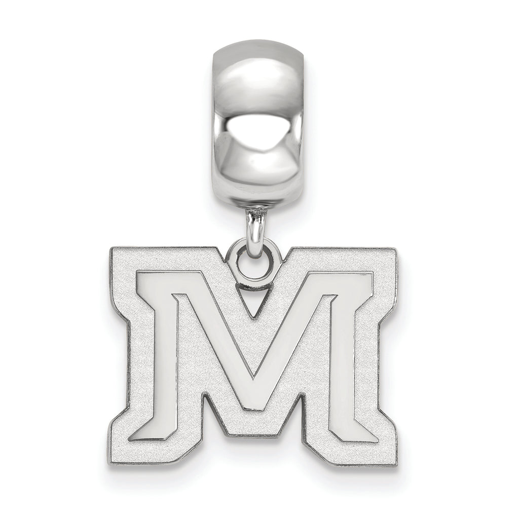 LogoArt Sterling Silver Montana State University Bead Charm Charm Small Dangle Bead Charm