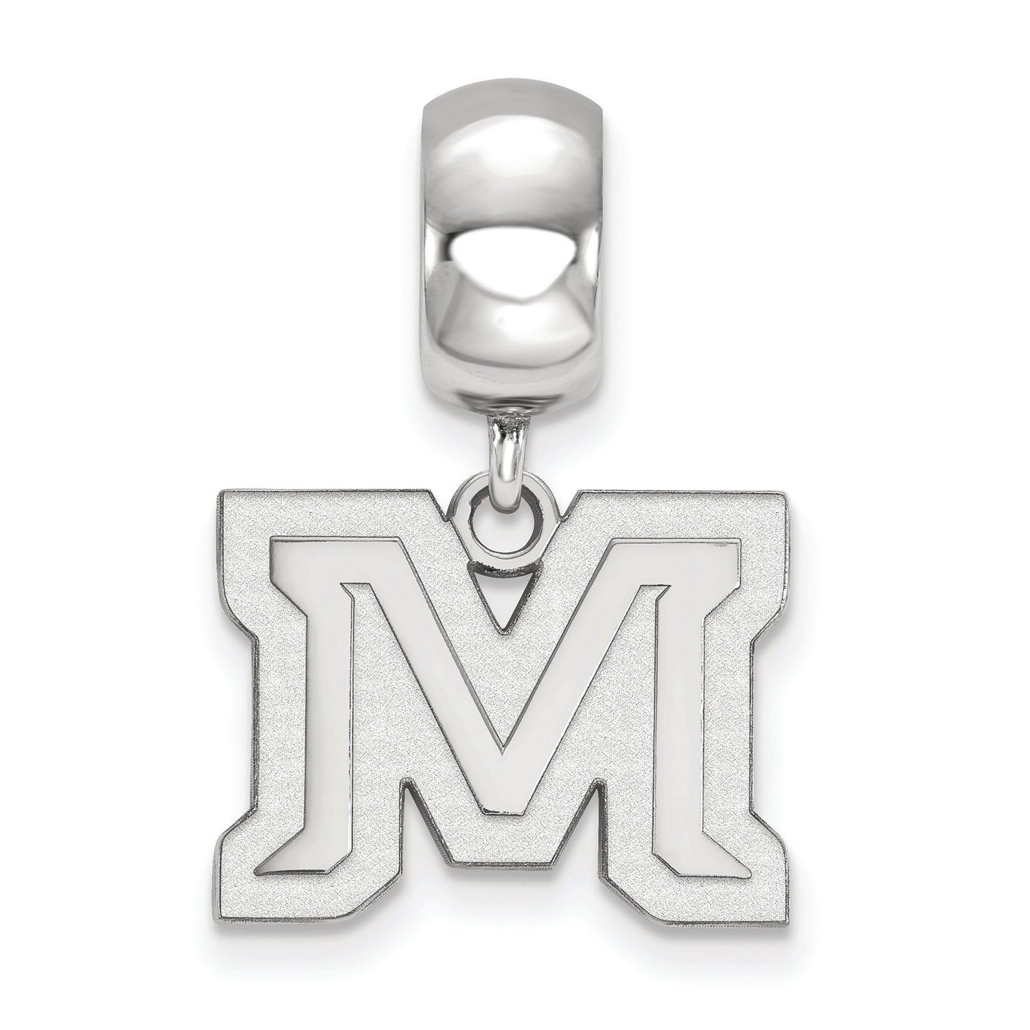 LogoArt Sterling Silver Montana State University Bead Charm Charm Small Dangle Bead Charm
