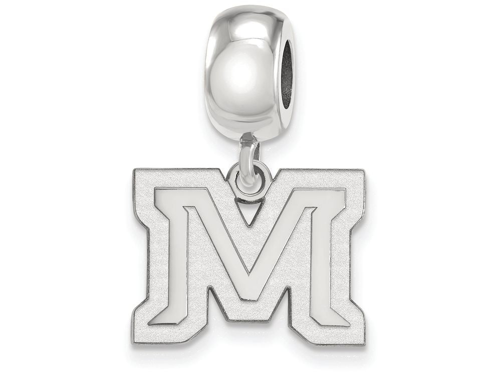 LogoArt Sterling Silver Montana State University Bead Charm Charm Small Dangle Bead Charm