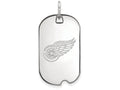 LogoArt Sterling Silver Detroit Red Wings Small Dog Tag Pendant Necklace