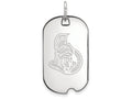 Logoart 925 Sterling Silver Ottawa Senators Small Dog Tag Pendant Necklace