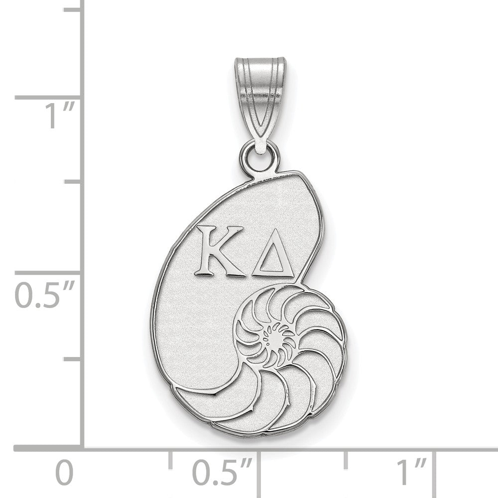 LogoArt Sterling Silver University Of Kansas Large Dog Tag Pendant Necklace