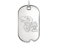 LogoArt Sterling Silver University Of Kansas Large Dog Tag Pendant Necklace