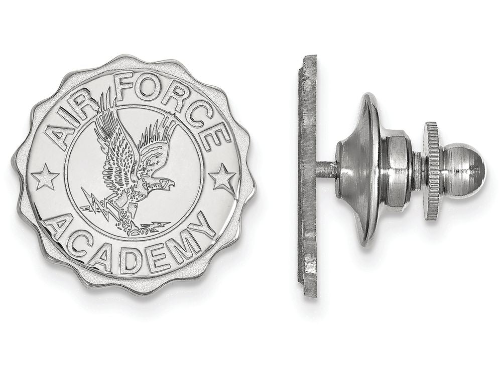 LogoArt Sterling Silver United States Air Force Academy Crest Lapel Pin