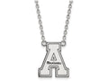 LogoArt Sterling Silver Appalachian State University Enamel Large Pendant Necklace