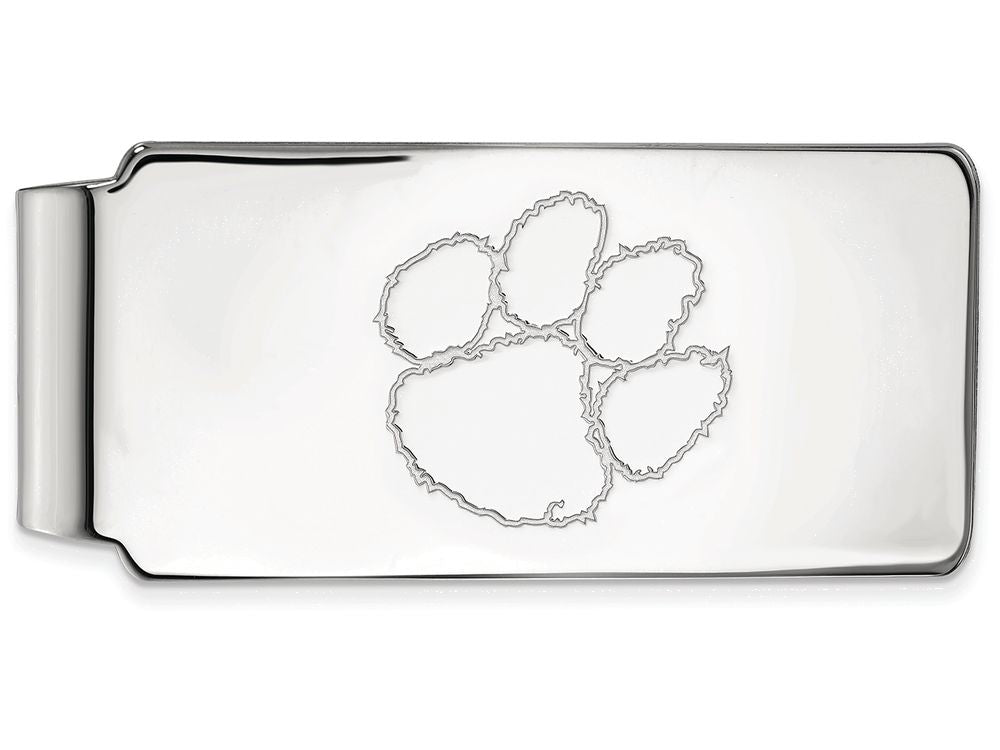Logoart 925 Sterling Silver Clemson University Money Clip