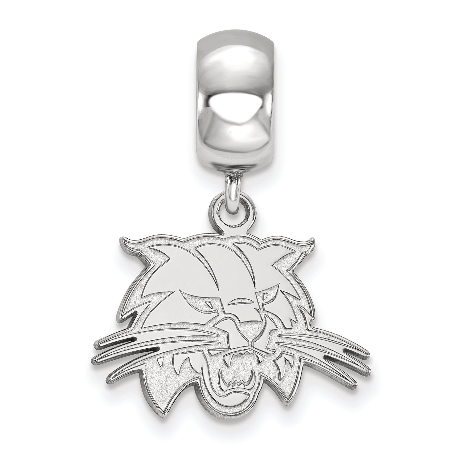 LogoArt Sterling Silver Ohio University Bead Charm Charm Small Dangle Bead Charm