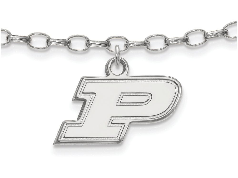 LogoArt Sterling Silver Purdue Anklet