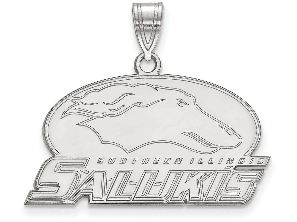 LogoArt Sterling Silver Southern Illinois University Medium Pendant Necklace