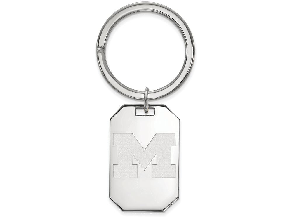 Logoart 925 Sterling Silver Michigan (univ Of) Key Chain