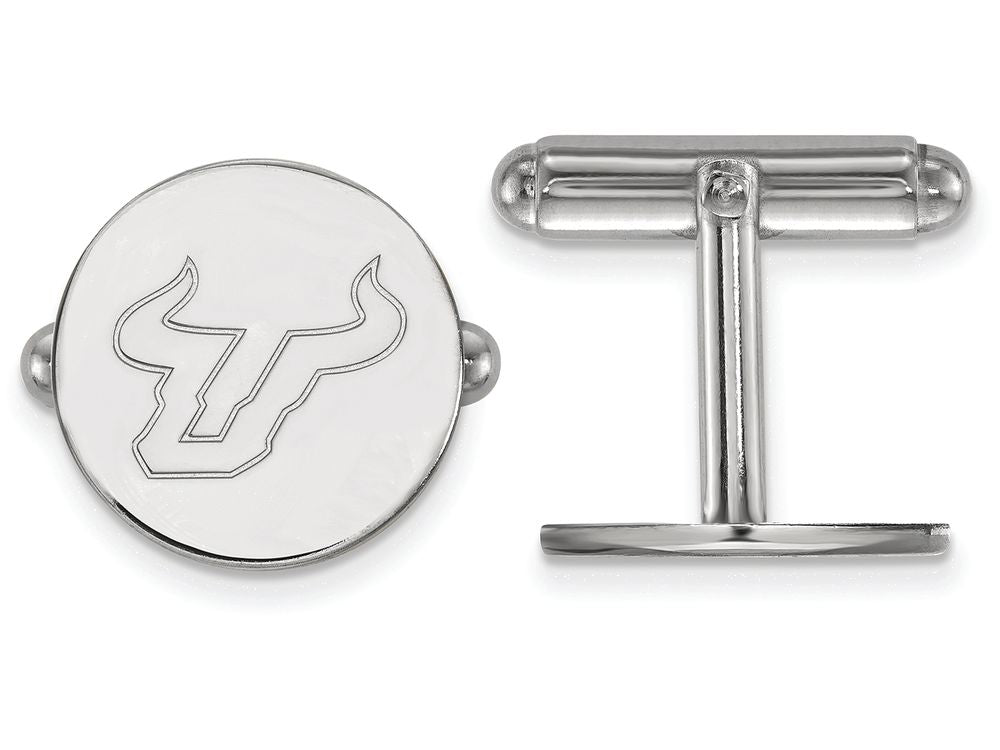 LogoArt Sterling Silver University Of South Florida Cuff Links