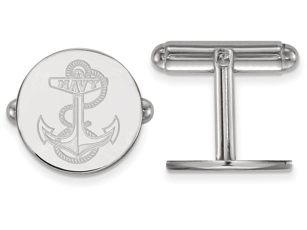 LogoArt Sterling Silver Navy Cuff Link
