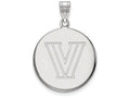 LogoArt Sterling Silver Villanova University Large Disc Pendant Necklace