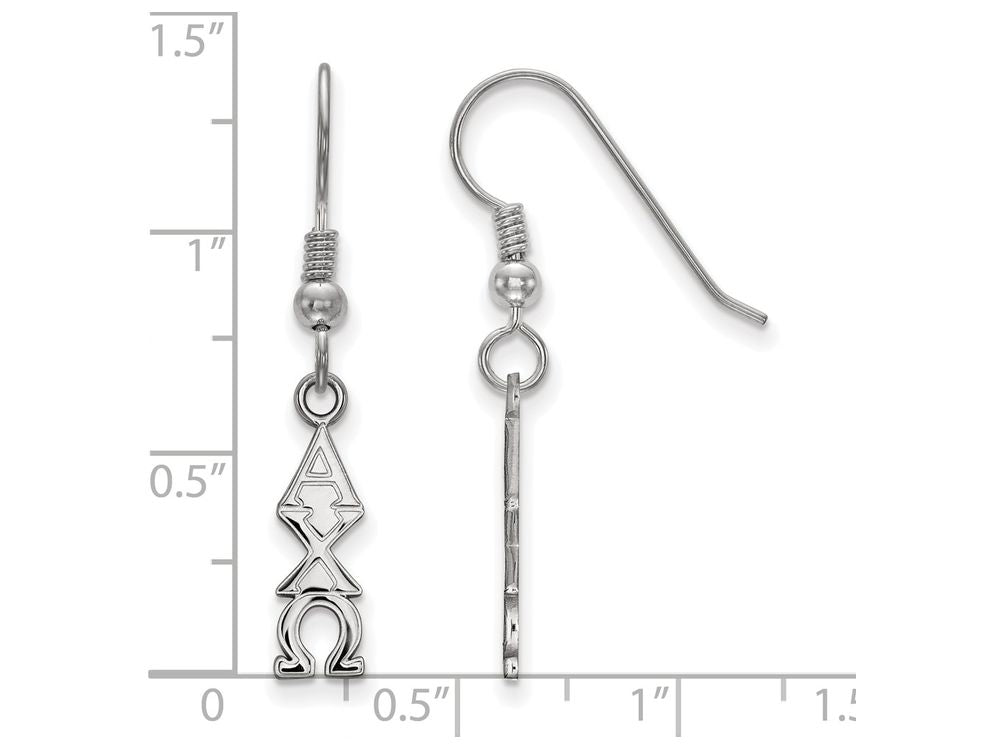 LogoArt Sterling Silver Alpha Chi Omega Small Dangle Earrings