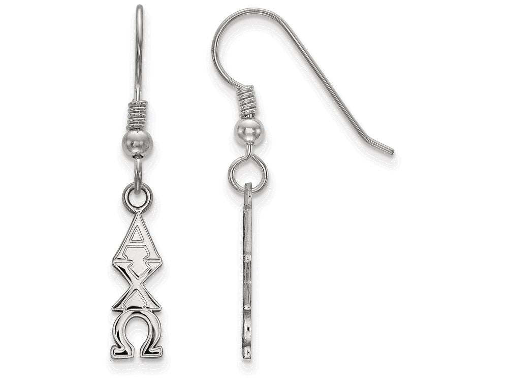 LogoArt Sterling Silver Alpha Chi Omega Small Dangle Earrings