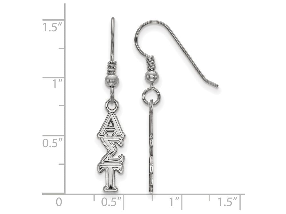 LogoArt Sterling Silver Alpha Sigma Tau Small Dangle Earrings