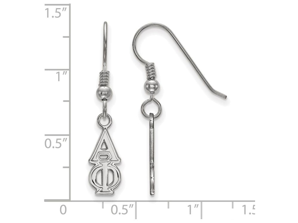 LogoArt Sterling Silver Alpha Phi Small Dangle Earrings