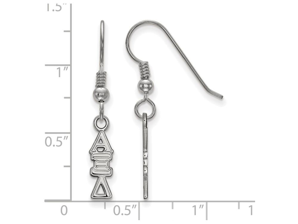 LogoArt Sterling Silver Alpha Xi Delta Small Dangle Earrings