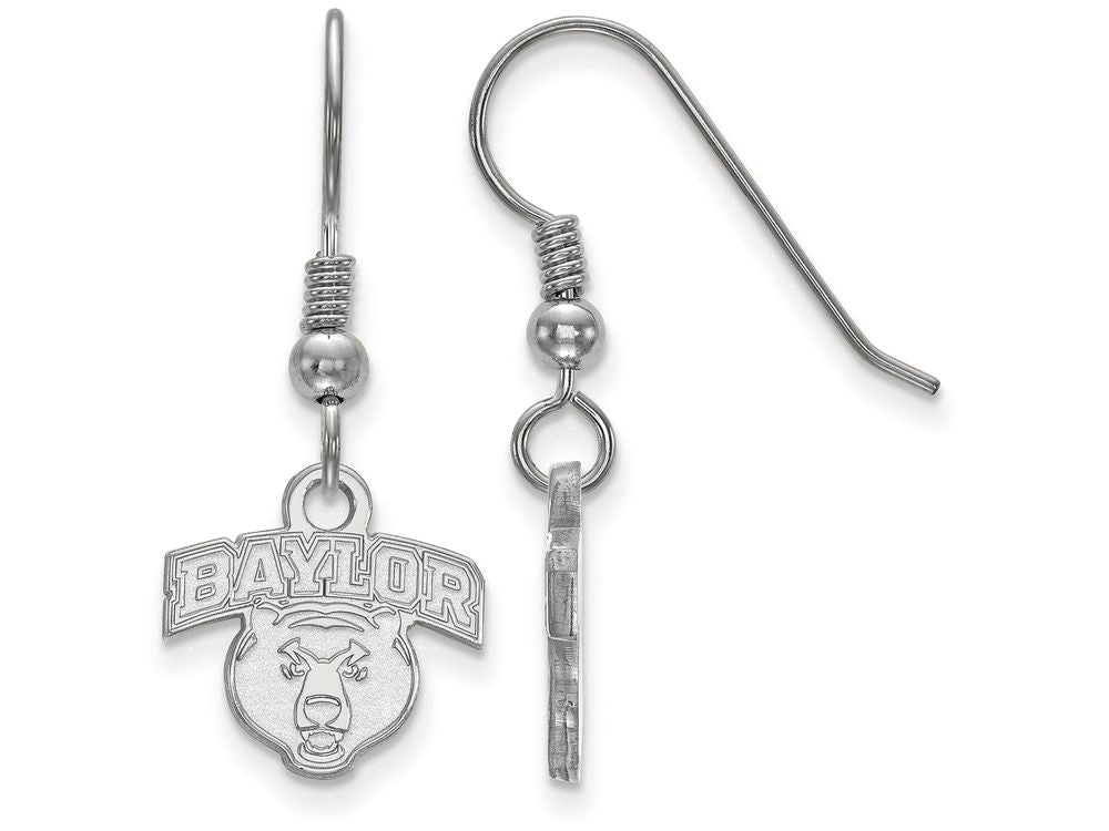 LogoArt Sterling Silver Baylor University Xs Dangle Earrings Wire