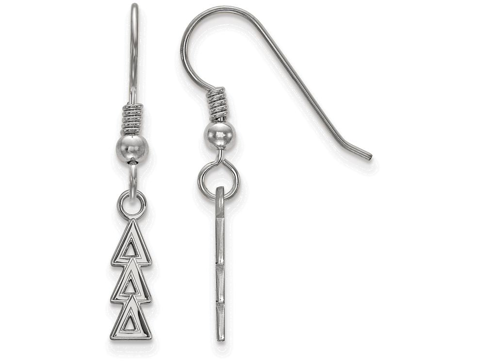 LogoArt Sterling Silver Delta Delta Delta Small Dangle Earrings