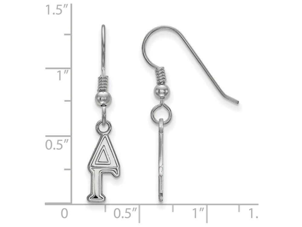 LogoArt Sterling Silver Delta Gamma Small Dangle Earrings