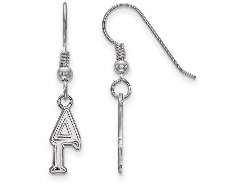 LogoArt Sterling Silver Delta Gamma Small Dangle Earrings