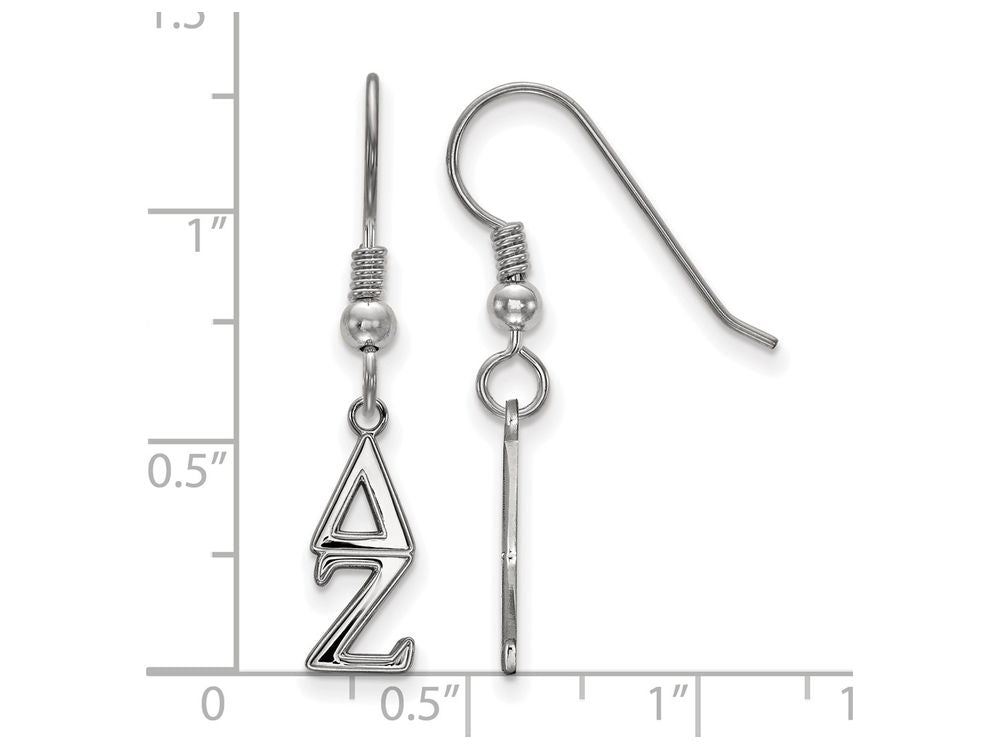 LogoArt Sterling Silver Delta Zeta Small Dangle Earrings