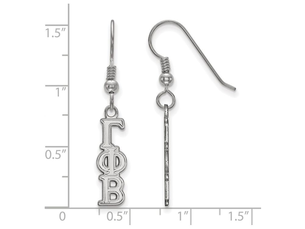 LogoArt Sterling Silver Gamma Phi Beta Small Dangle Earrings