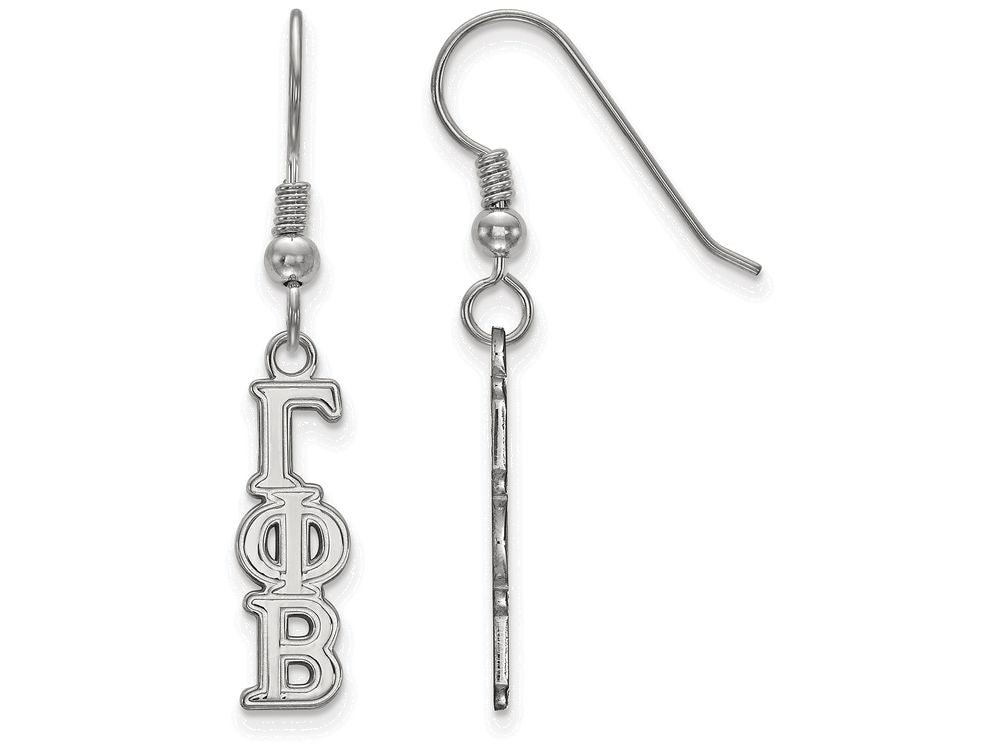 LogoArt Sterling Silver Gamma Phi Beta Small Dangle Earrings