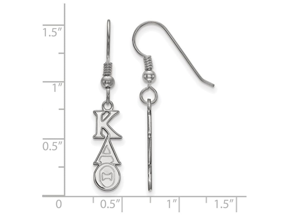 LogoArt Sterling Silver Kappa Alpha Theta Small Dangle Earrings