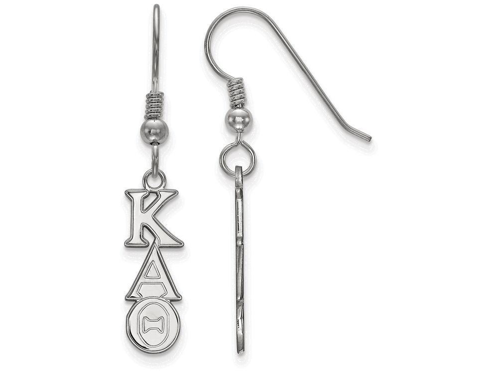 LogoArt Sterling Silver Kappa Alpha Theta Small Dangle Earrings