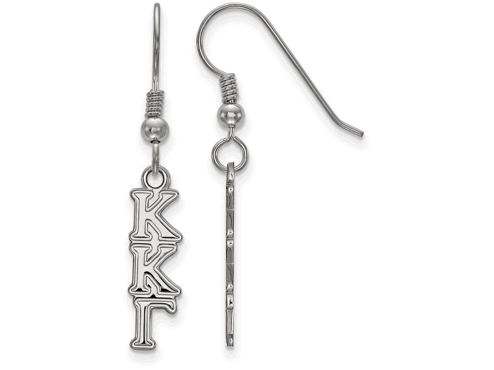 LogoArt Sterling Silver Kappa Kappa Gamma Small Dangle Earrings