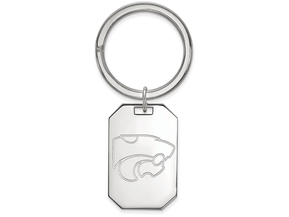 Logoart 925 Sterling Silver Kansas State University Key Chain