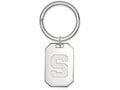 Logoart 925 Sterling Silver Michigan State University Key Chain