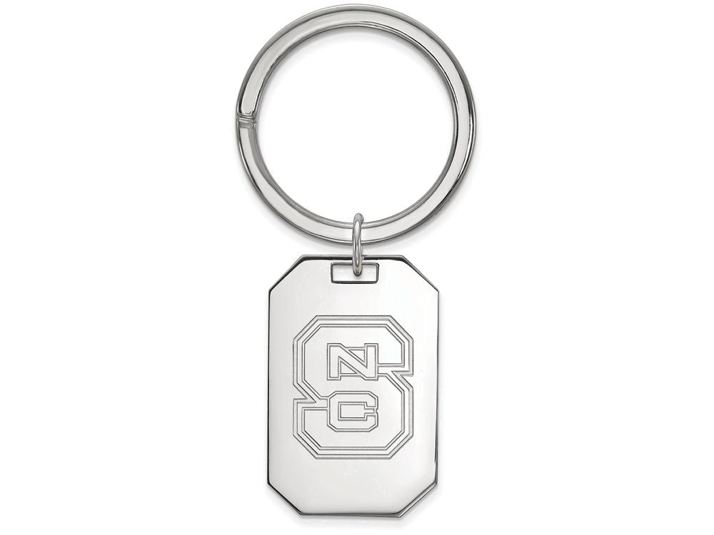 Logoart 925 Sterling Silver North Carolina State University Key Chain