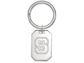 Logoart 925 Sterling Silver North Carolina State University Key Chain