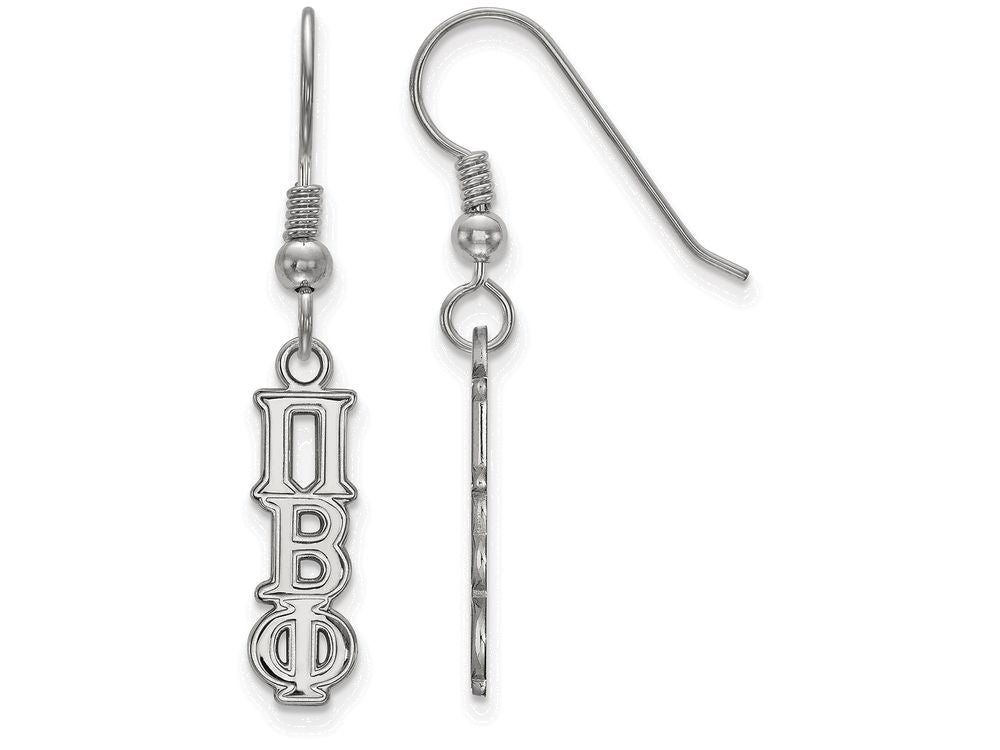 LogoArt Sterling Silver Pi Beta Phi Small Dangle Earrings