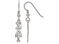 LogoArt Sterling Silver Sigma Delta Tau Small Dangle Earrings