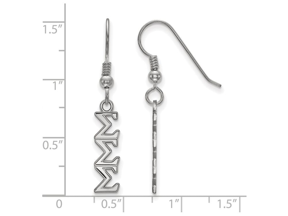 LogoArt Sterling Silver Sigma Sigma Sigma Small Dangle Earrings