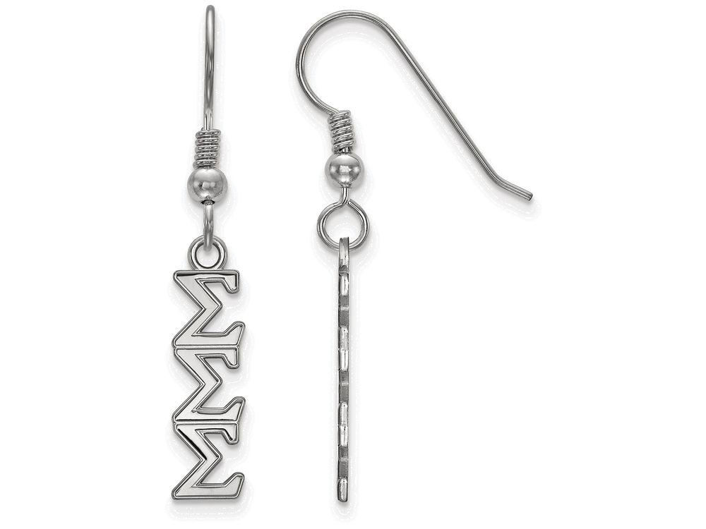 LogoArt Sterling Silver Sigma Sigma Sigma Small Dangle Earrings