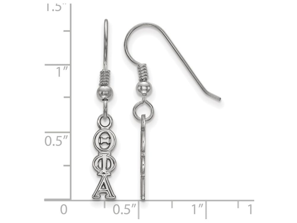 LogoArt Sterling Silver Theta Phi Alpha Small Dangle Earrings