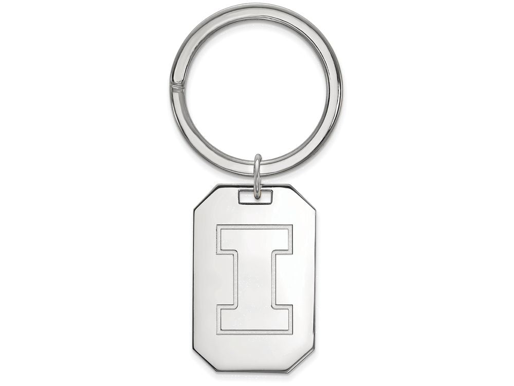 Logoart 925 Sterling Silver University Of Illinois Key Chain