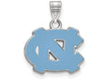 LogoArt Sterling Silver University Of North Carolina Small Enamel Pendant Necklace